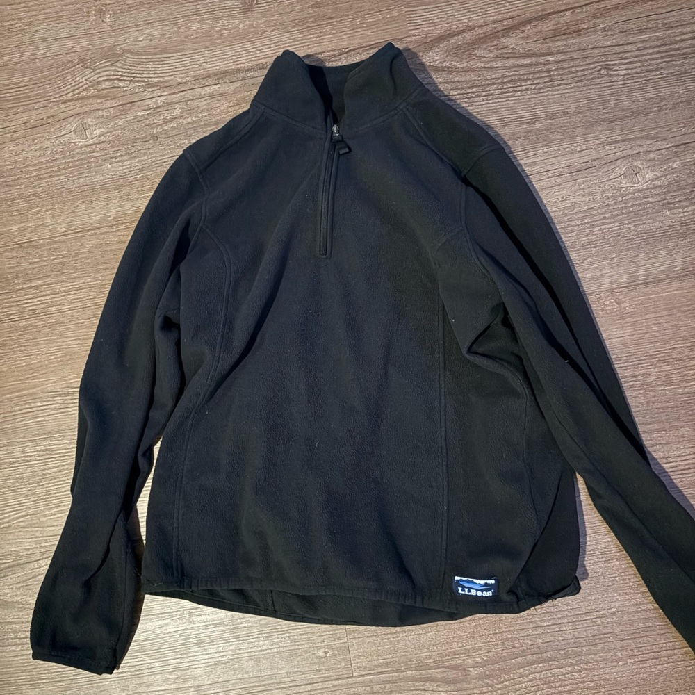 L.L. Bean Charcoal Fleece Pullover